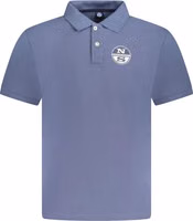 Blue Cotton Men Polo 1