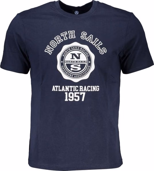 Blue Cotton Men's T-Shirt