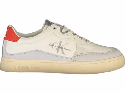 White Polyurethane Men Sneaker