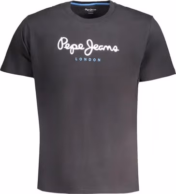 Blue Cotton Men's T-Shirt