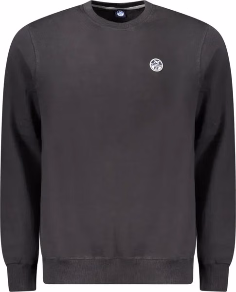 Black Cotton Men's Sweatshirt