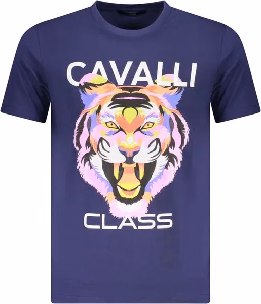 Blu Cotton Men T-Shirt