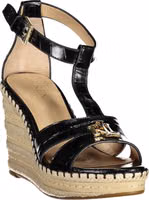 Black Leather Women Sandal 2