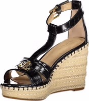 Black Leather Women Sandal 3