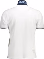 White Cotton Men Polo Shirt 3