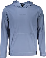 Blue Polyester Men's Hooded Sweater 1