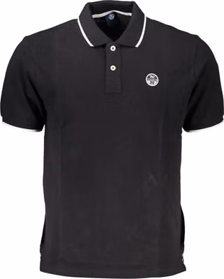 Black Cotton Men's Polo Shirt