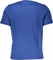Blue Cotton Men T-Shirt 2