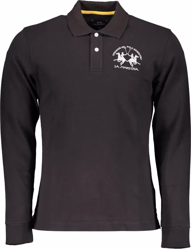 Black Cotton Men's Polo Shirt