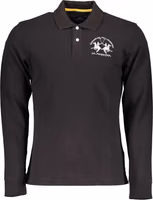 Black Cotton Men's Polo Shirt 1
