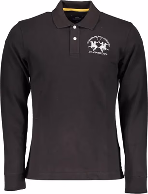 Black Cotton Men's Polo Shirt