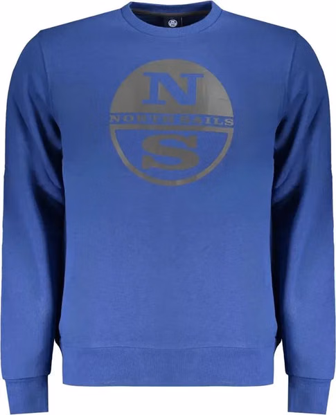 Blue Cotton Men Sweater