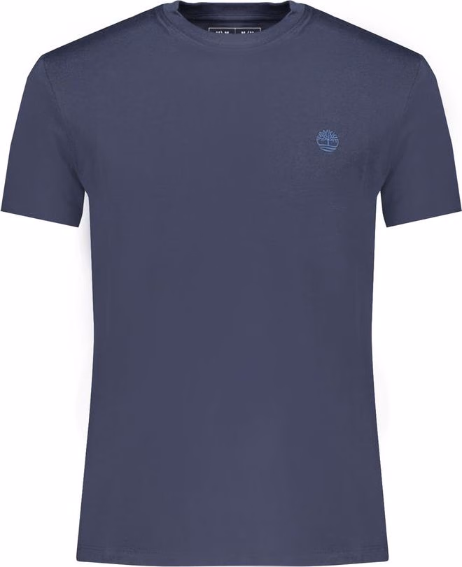 Blue Cotton Men's Slim-Fit T-Shirt