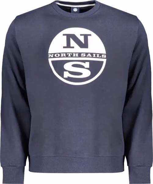 Blue Cotton Men Sweatshirt