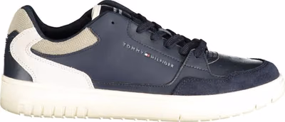Blue Polyurethane Men Sneaker