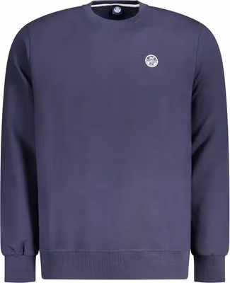 Navy Cotton Men Sweatshirt