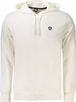 White Cotton Men's Hooded Sweatshirt 1