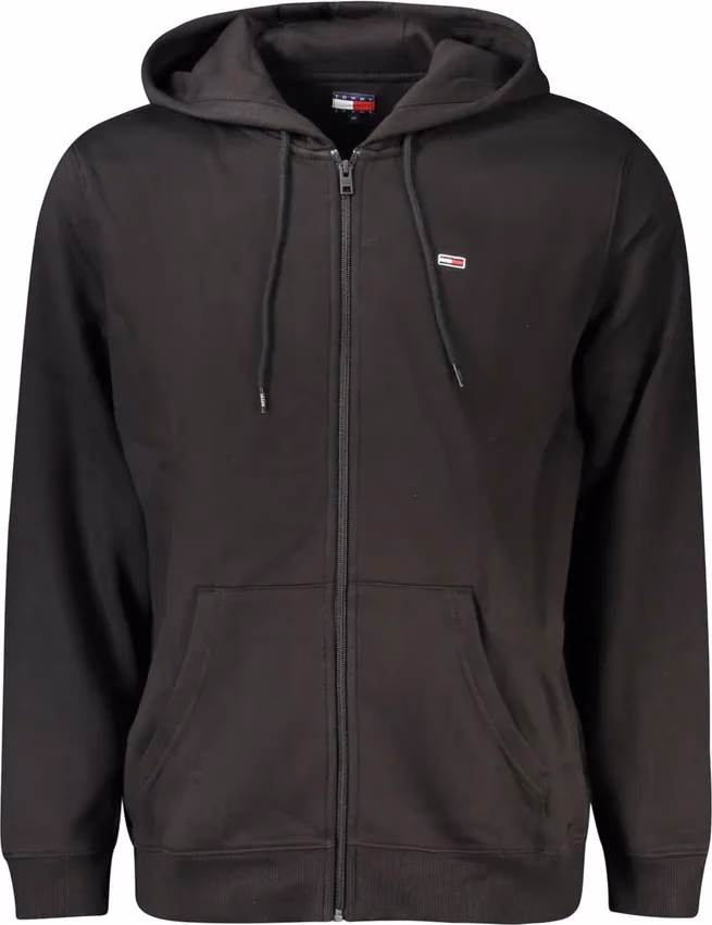 Black Cotton Men's Hoodie Sweatshirt