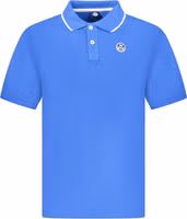Blue Cotton Men Polo Shirt 2