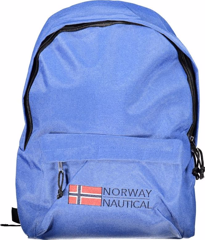 Blue Polyester Men Backpack