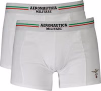 White Cotton Men's Boxer Briefs 1