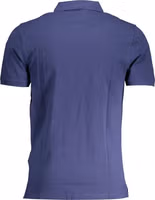 Blue Cotton Men Polo 2