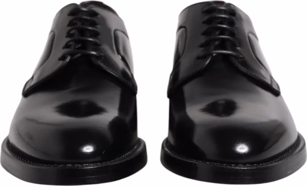 Black Leather Lace Up Derby Dress Formal Shoes