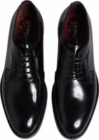 Black Leather Lace Up Derby Dress Formal Shoes 2