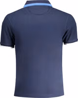 Blue Cotton Men Polo Shirt 2