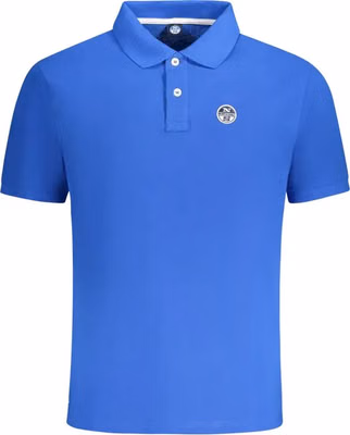 Blue Cotton Men's Polo Shirt