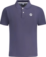 Blue Cotton Men Polo 1