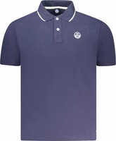 Blue Cotton Men Polo 1