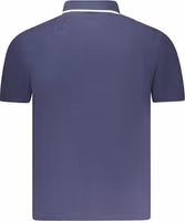 Blue Cotton Men Polo 3
