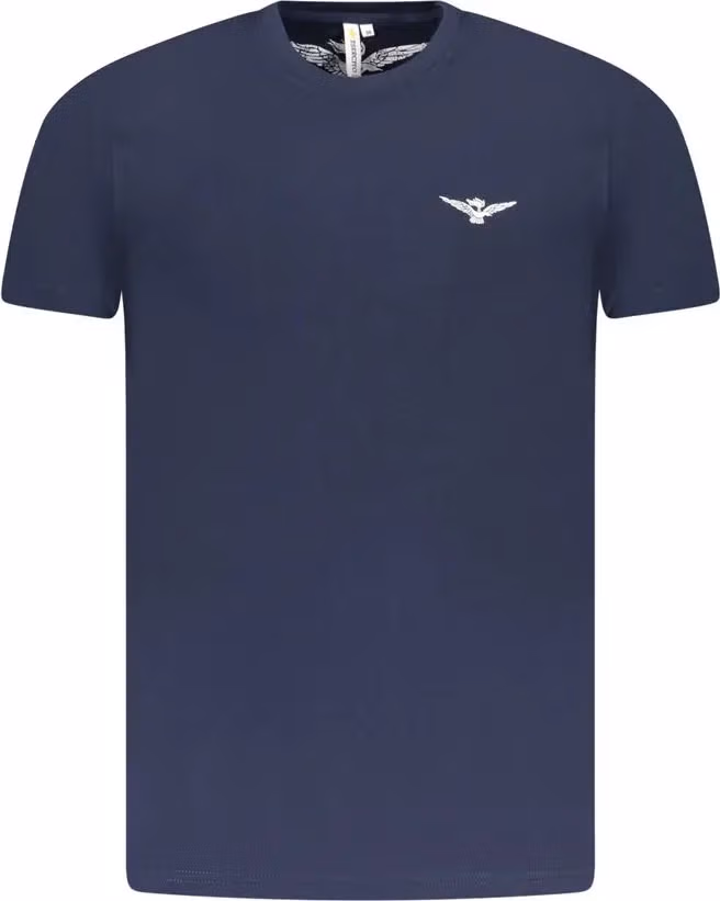 Blue Cotton Men T-Shirt