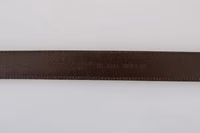 Blue Perforated Leather Gray Buckle Belt 3