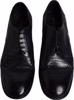 Dark Blue Leather Derby Wingtip Formal Shoes 2