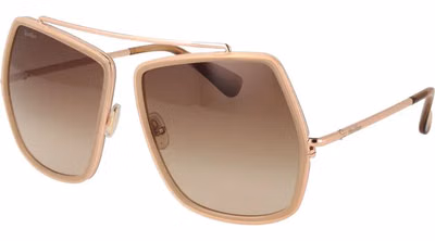 Beige Metal Sunglasses