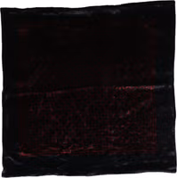 Black Red Viscose Square Men Foulard Scarf 1