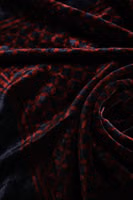 Black Red Viscose Square Men Foulard Scarf 4