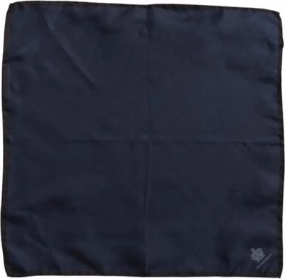 Blue DG Crown Silk Square Men Foulard Scarf