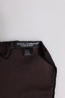 Brown DG Crown Silk Square Men Foulard Scarf 4