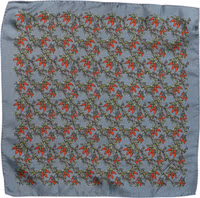 Gray Chilis Silk Square Men Foulard Scarf 1