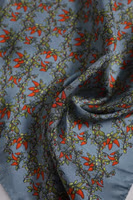 Gray Chilis Silk Square Men Foulard Scarf 3