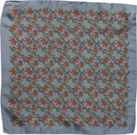 Gray Chilis Silk Square Men Foulard Scarf 4