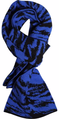 Blue Black Logo Neck Warmer Wrap Shawl Scarf