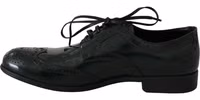 Green Leather Broque Oxford Wingtip Shoes 1
