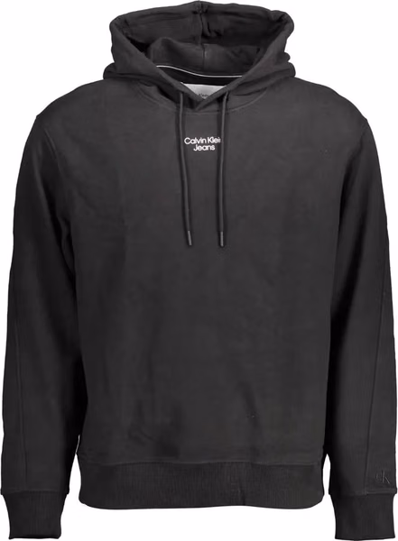 Black Cotton Men Sweatshirt