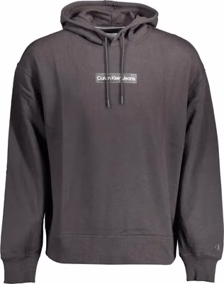 Black Cotton Men's Hoodie