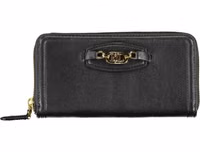 Black Polyurethane Women Wallet 1