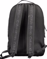 Black Recycled Polyester Men Backpack 2